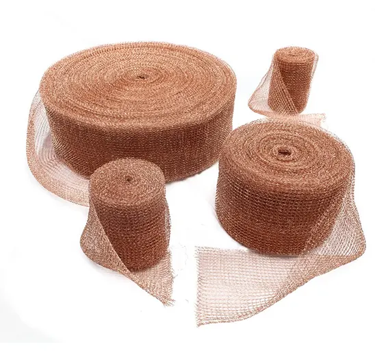 Knitted copper mesh